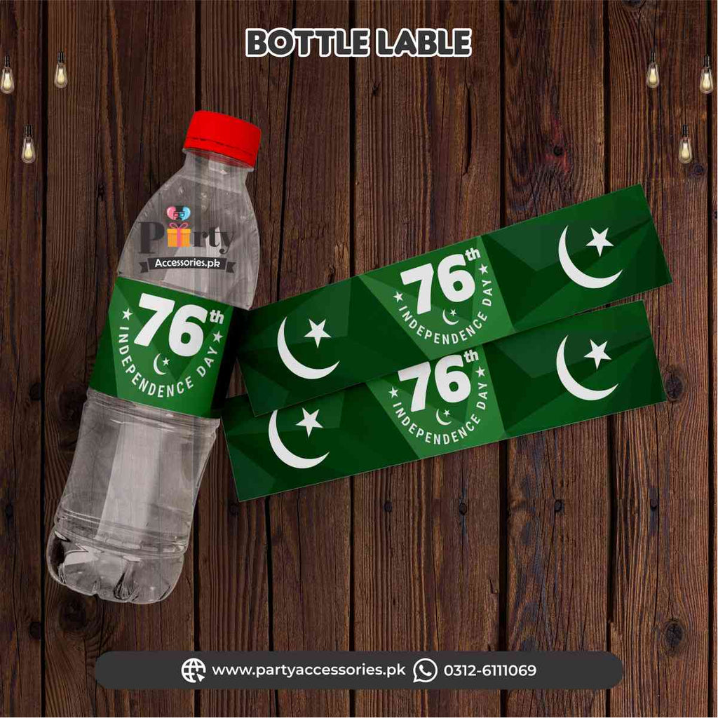 14 August theme Customized Bottle Label wraps with your brand logo