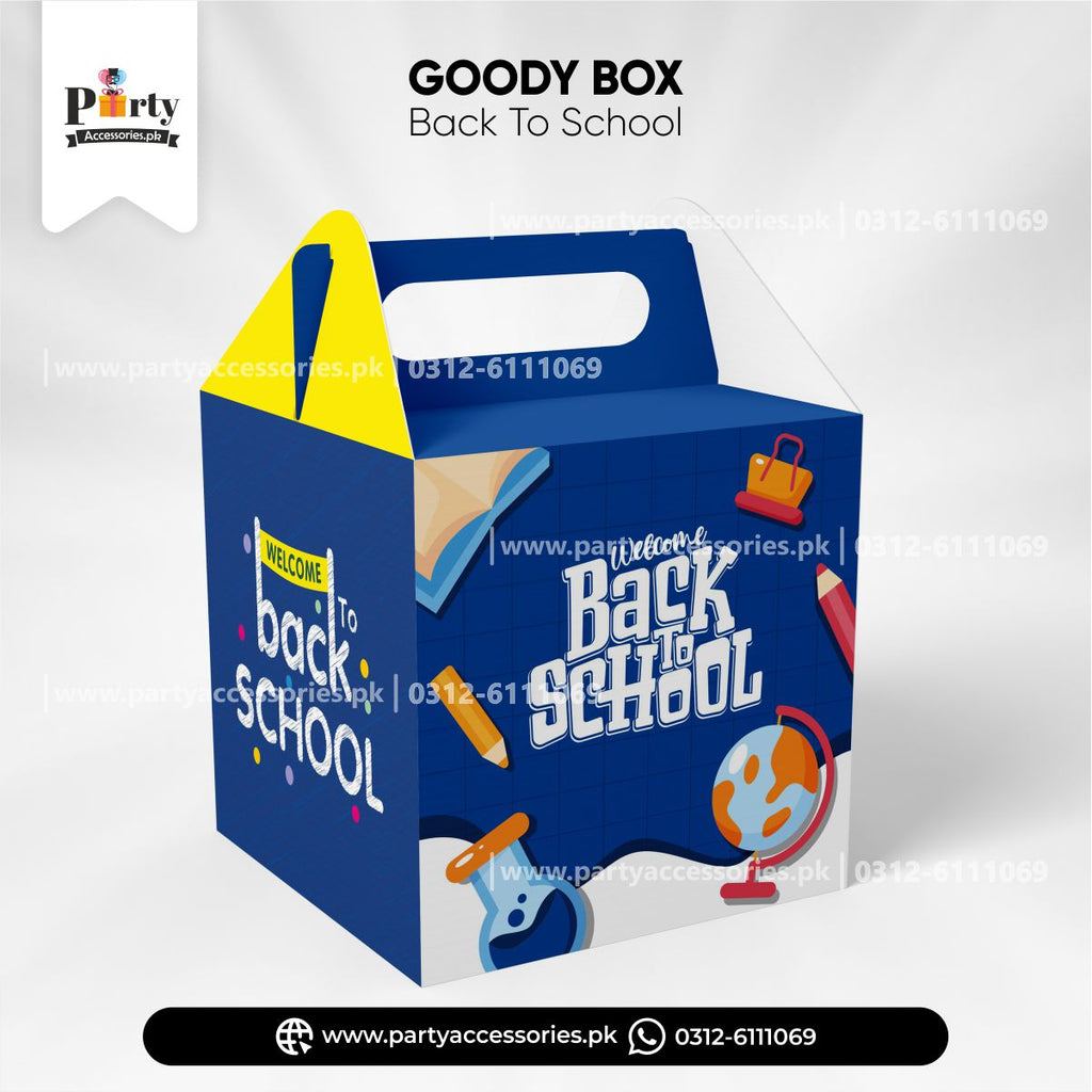 Back to school decorations | Favor goody boxes customized (pack of 6)