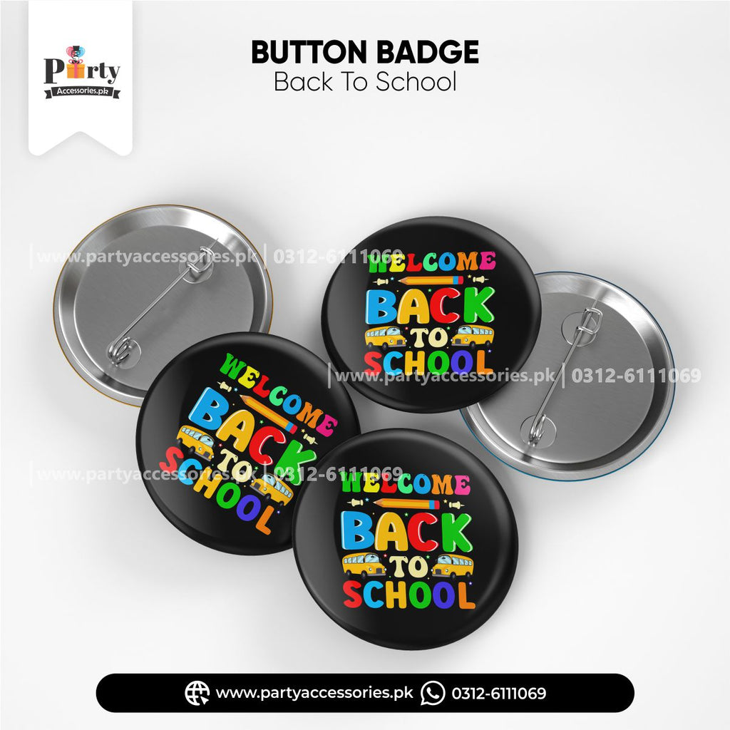 Back to school theme decorations pin button badges