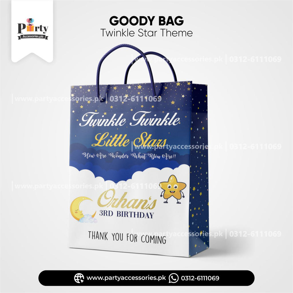 customized twinkle star goody bags for boy theme 