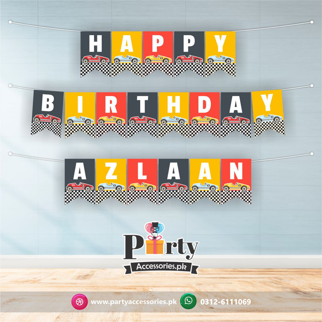 two fast theme customized backdrop bunting banner