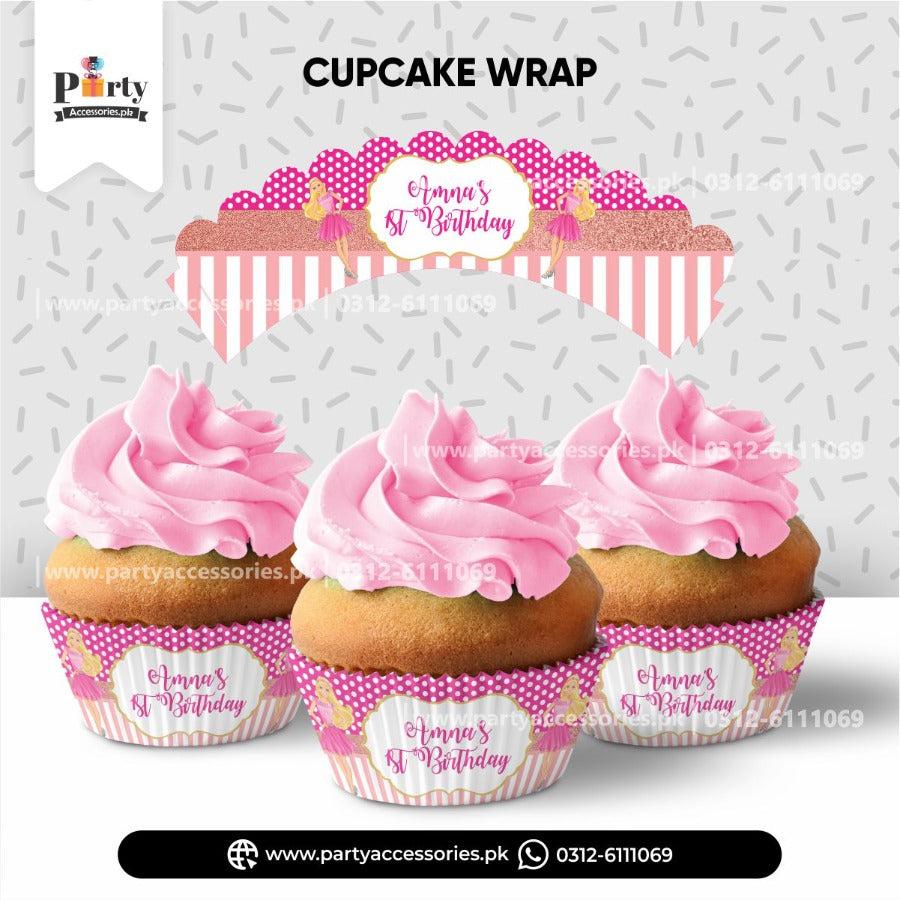 barbie doll theme cupcake wraps pinterest ideas