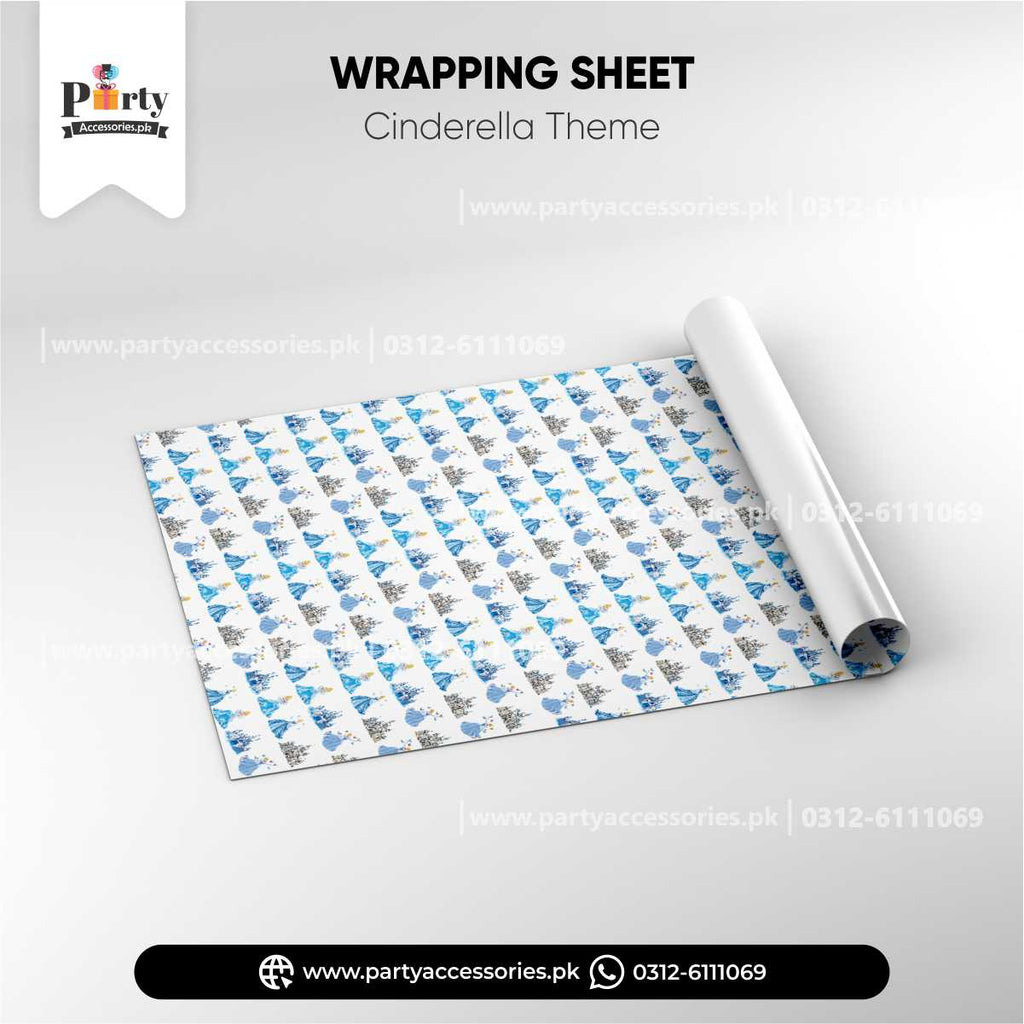 Cinderella Theme Gift Wrapping Sheets for Birthday Party Gift Decoration