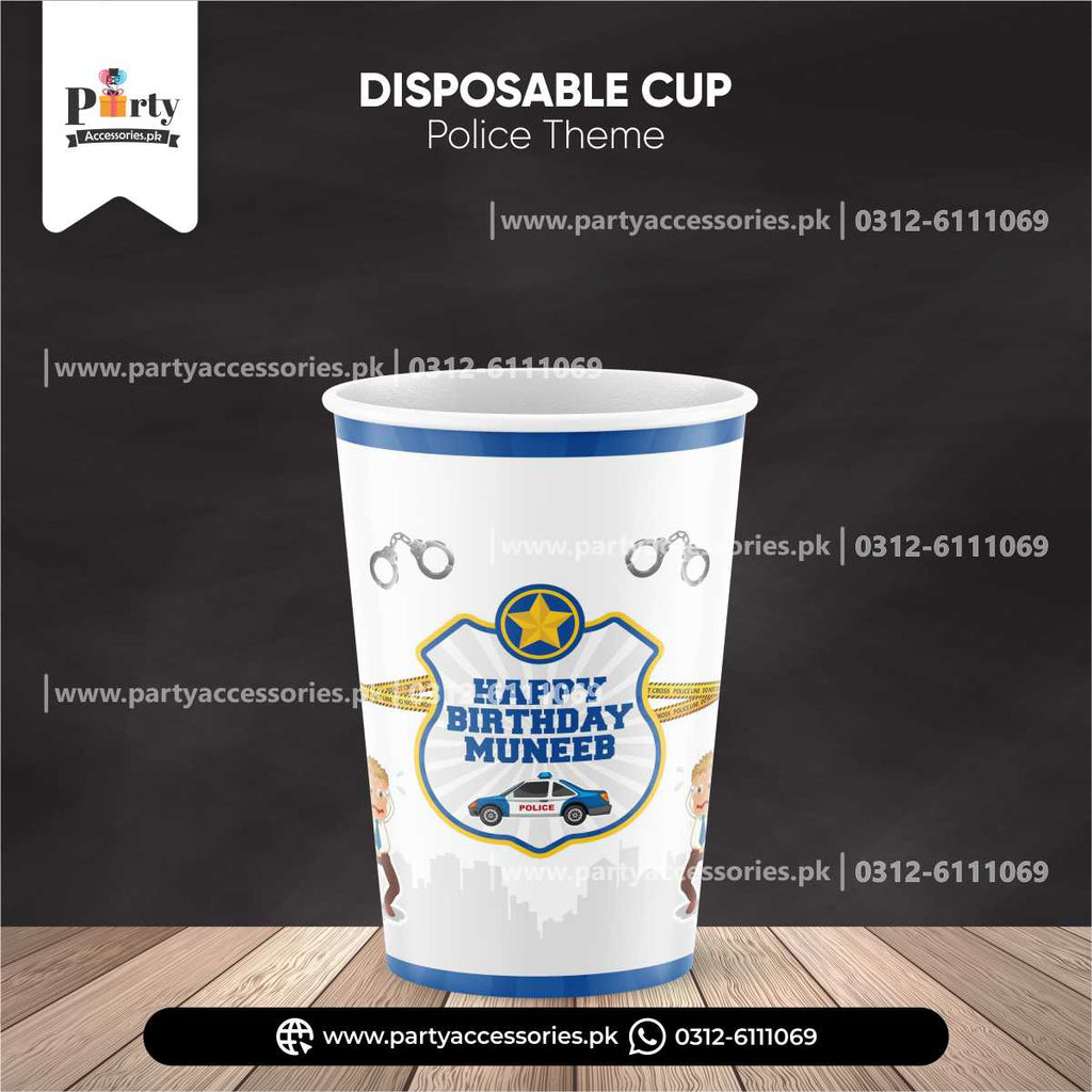POLICE THEME CUSTOMIZED CUPS 