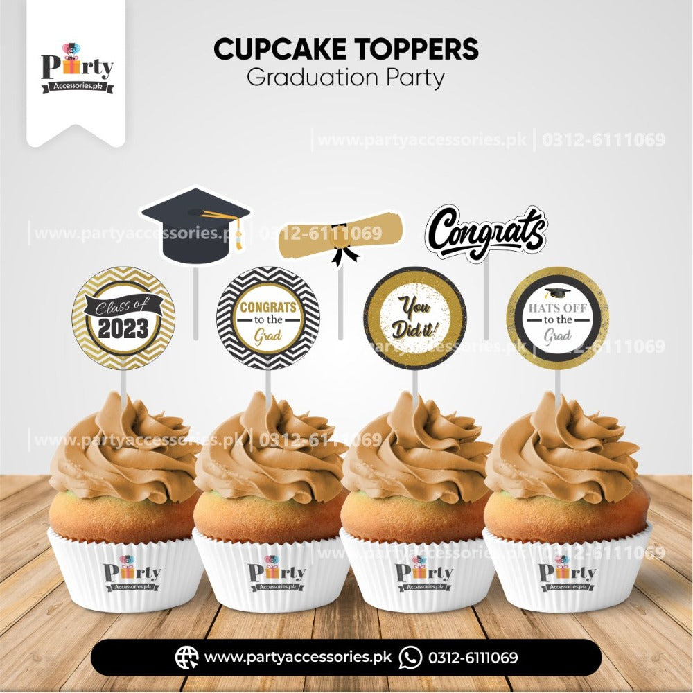 graduation party cupcake toppers