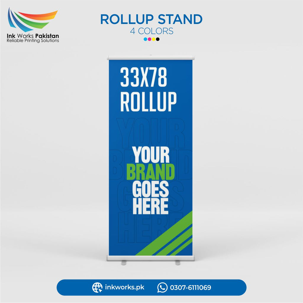 Roll up standee for corporate display