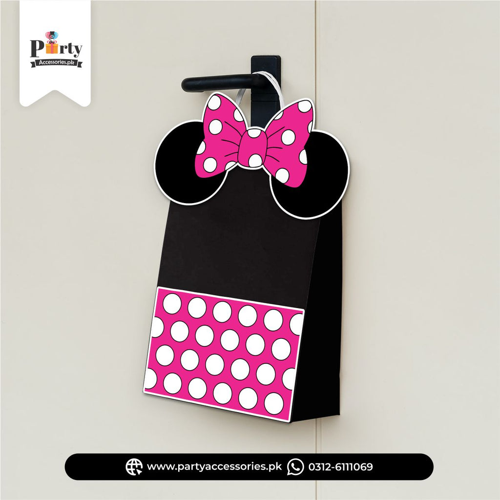 Minnie Mouse Theme Birthday Cutout Goody Bags | Premium Party Favors