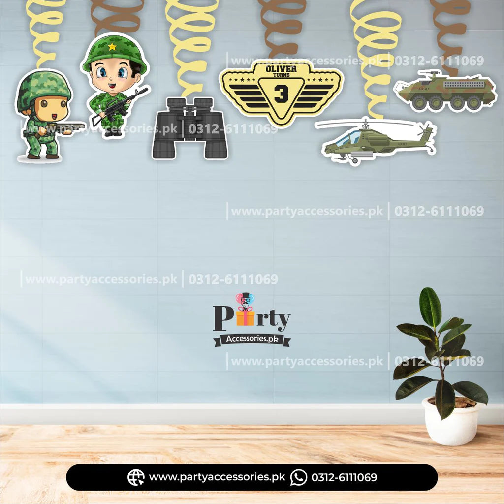 army soldier theme customized spirals 