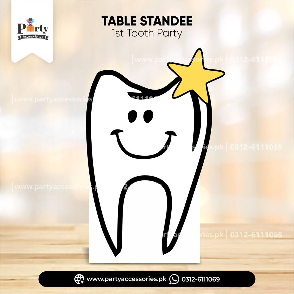 First tooth party Table decoration cutout standees