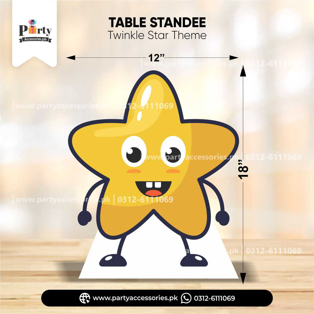 customized table standee in star shape