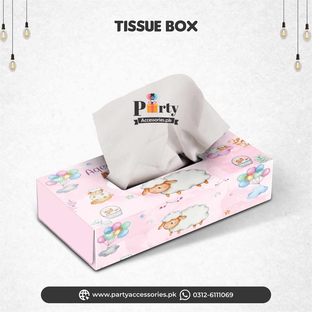 Aqeeqa celebration | Customized Tissue Box for girl aqiqah