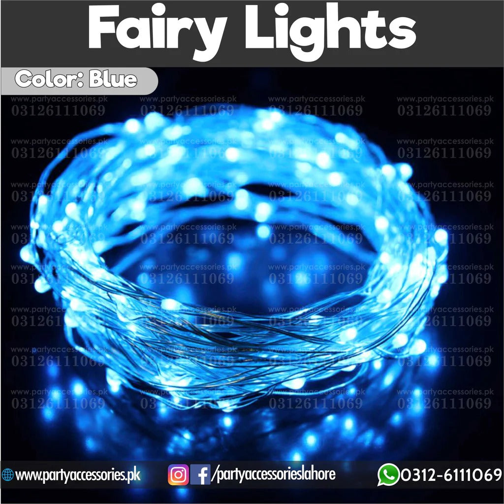 police fairy lights in blue color