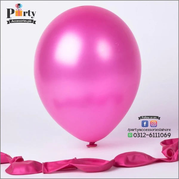 shocking pink halg birthday balloons 