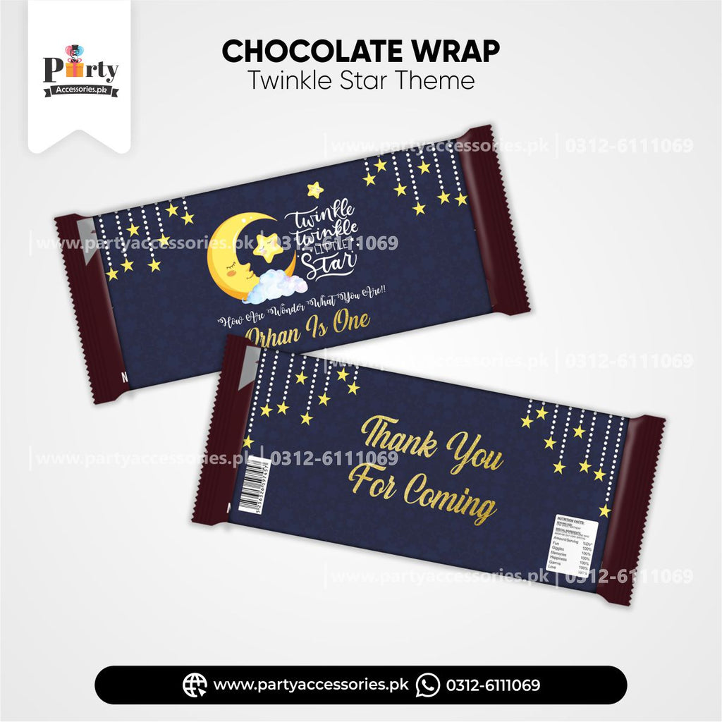 Customized chocolate wraps for twinkle star 