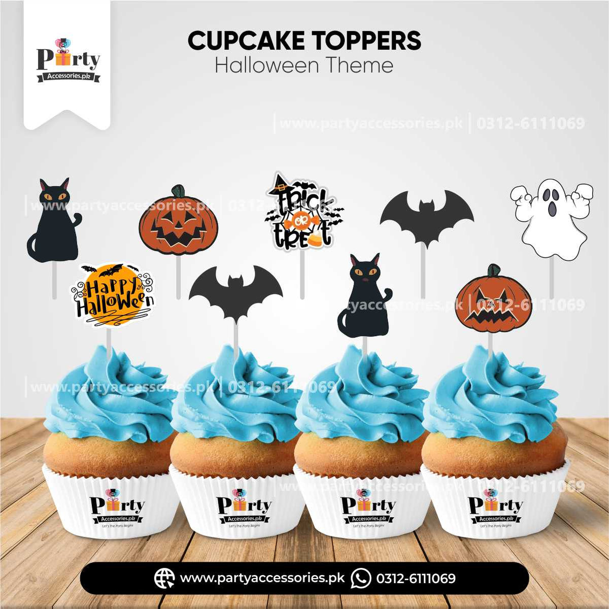 24 Toppers Cupcake Halloween - Décorations Pour Gâteaux, Desserts, Fêtes Et Anniversaires