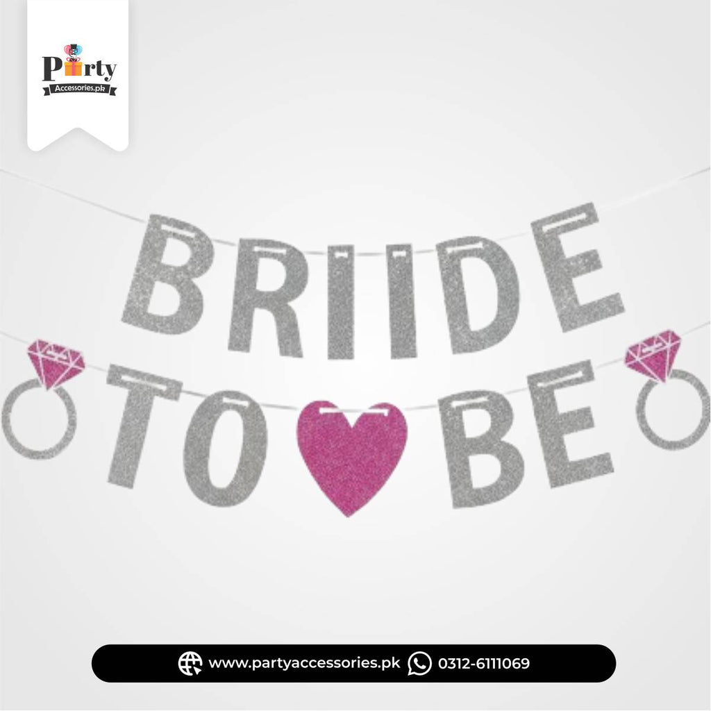 Bride To Be Glitter Banner – Perfect Bachelorette Party Decoration