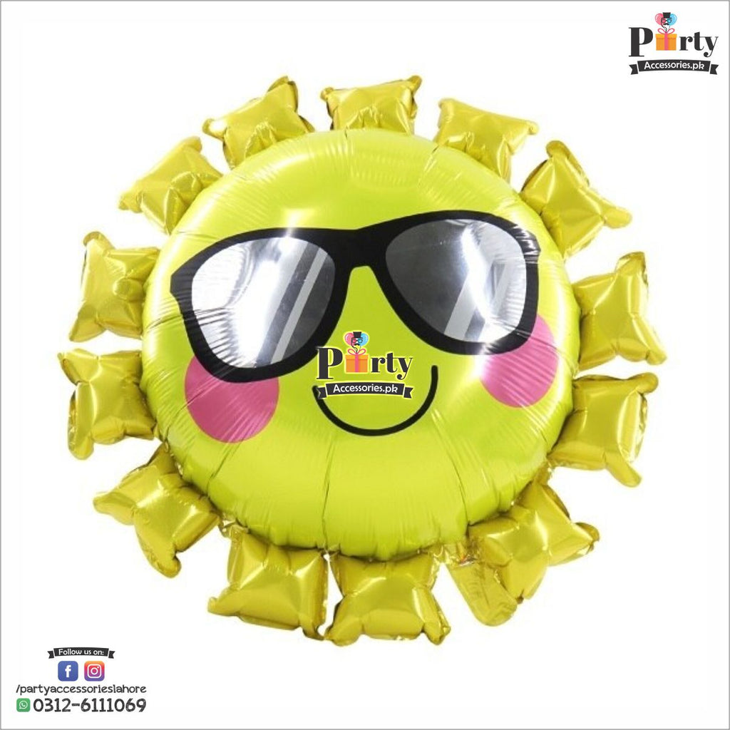 Sun shape exclusive birthday foil balloon