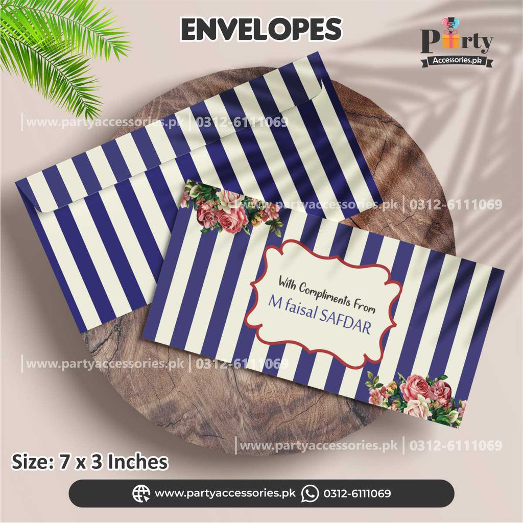 Money envelopes customized with name