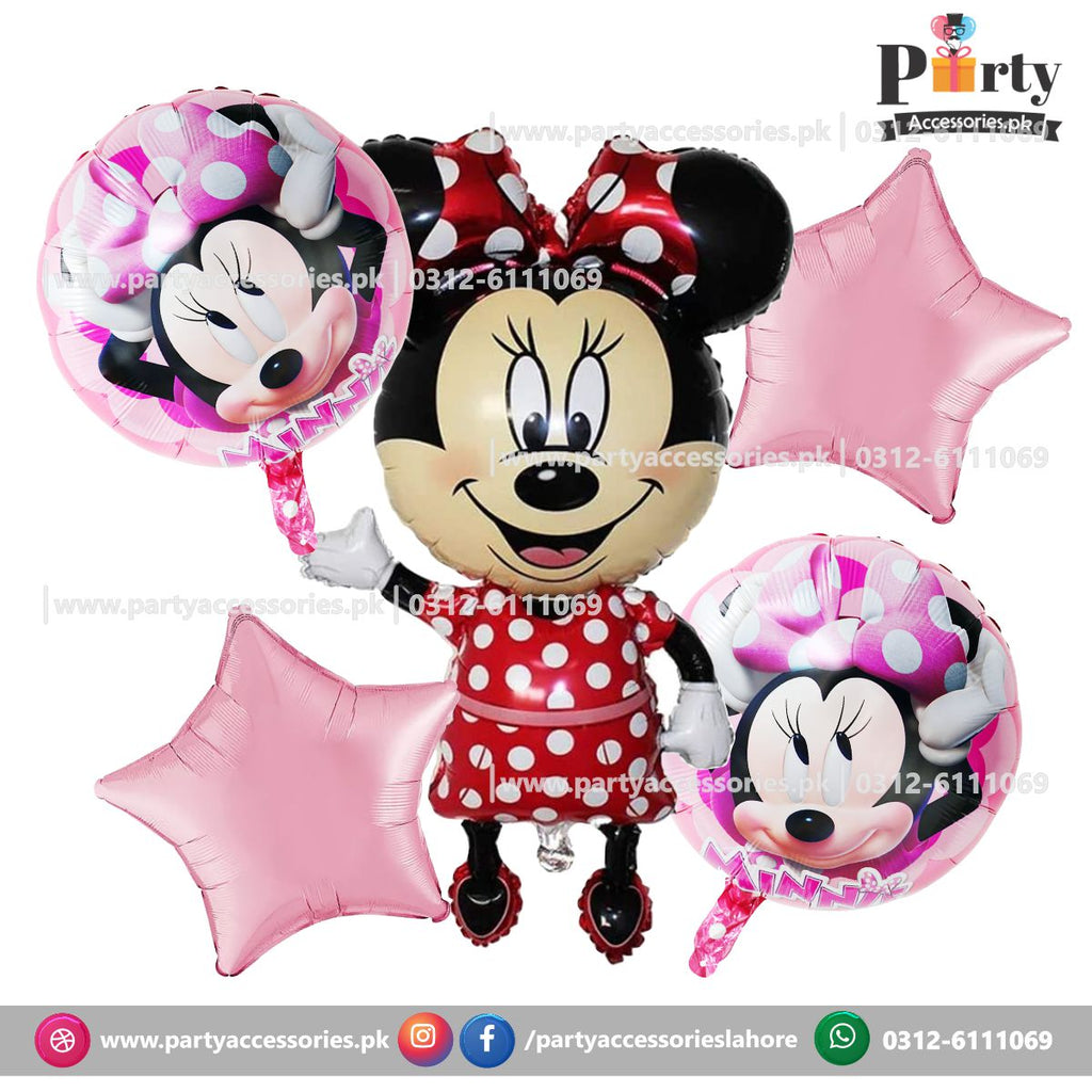 Minnie Mouse theme themed birthday exclusive foil balloons