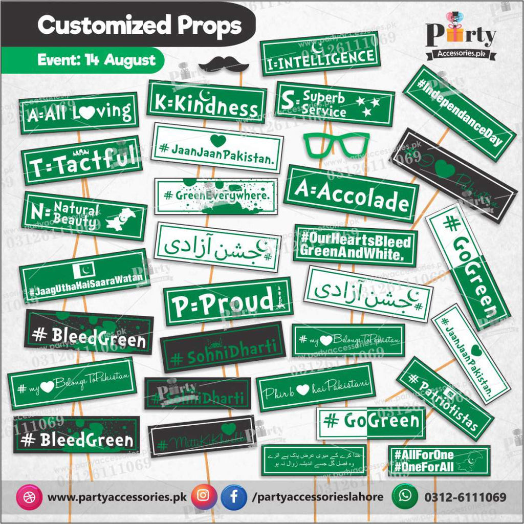 Customized props set for 14 August theme