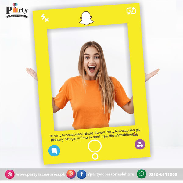 Customized Snap Chat Photo booth frame | SnapChat Social media Photo booth props
