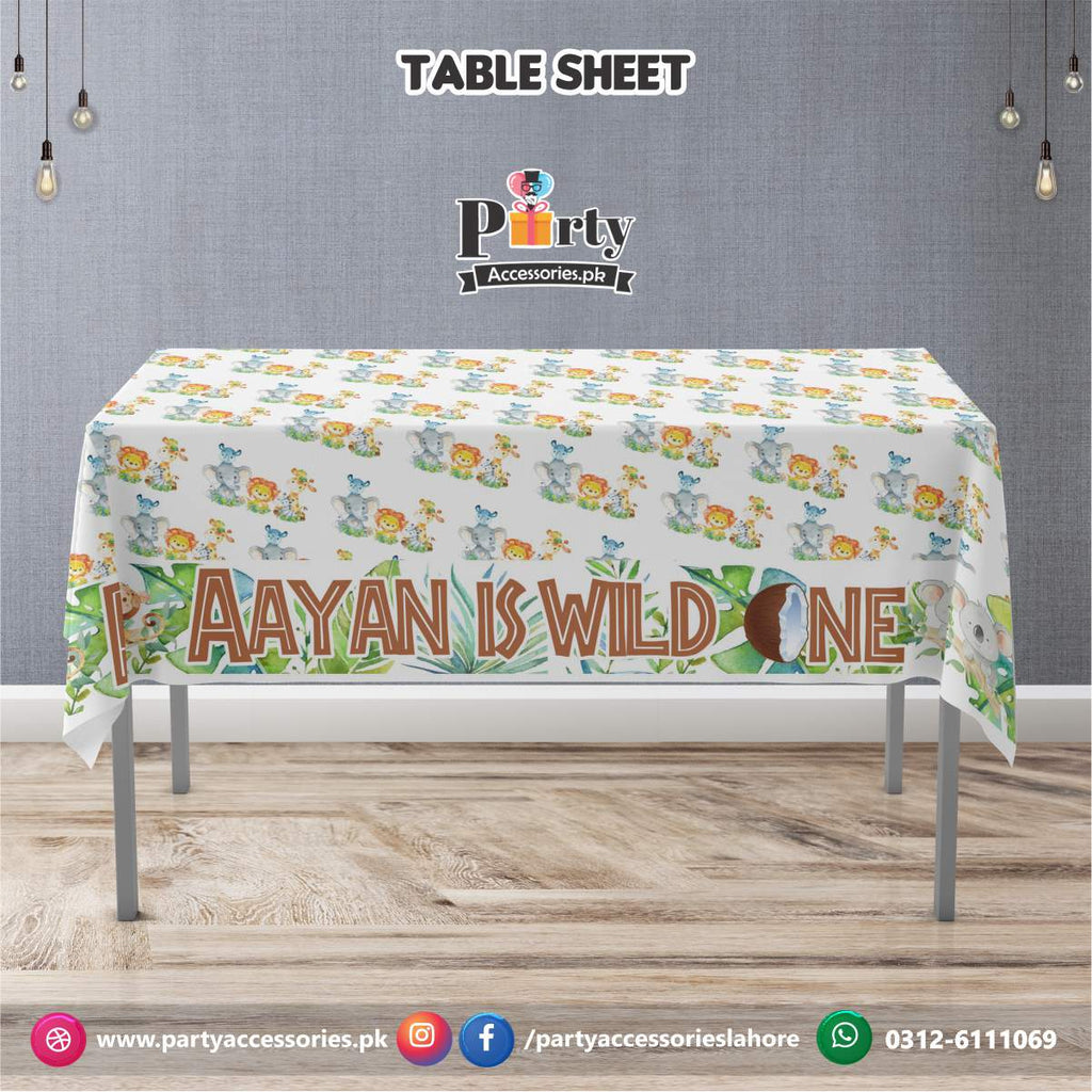 Wild One Theme Customized Birthday Party table top sheet