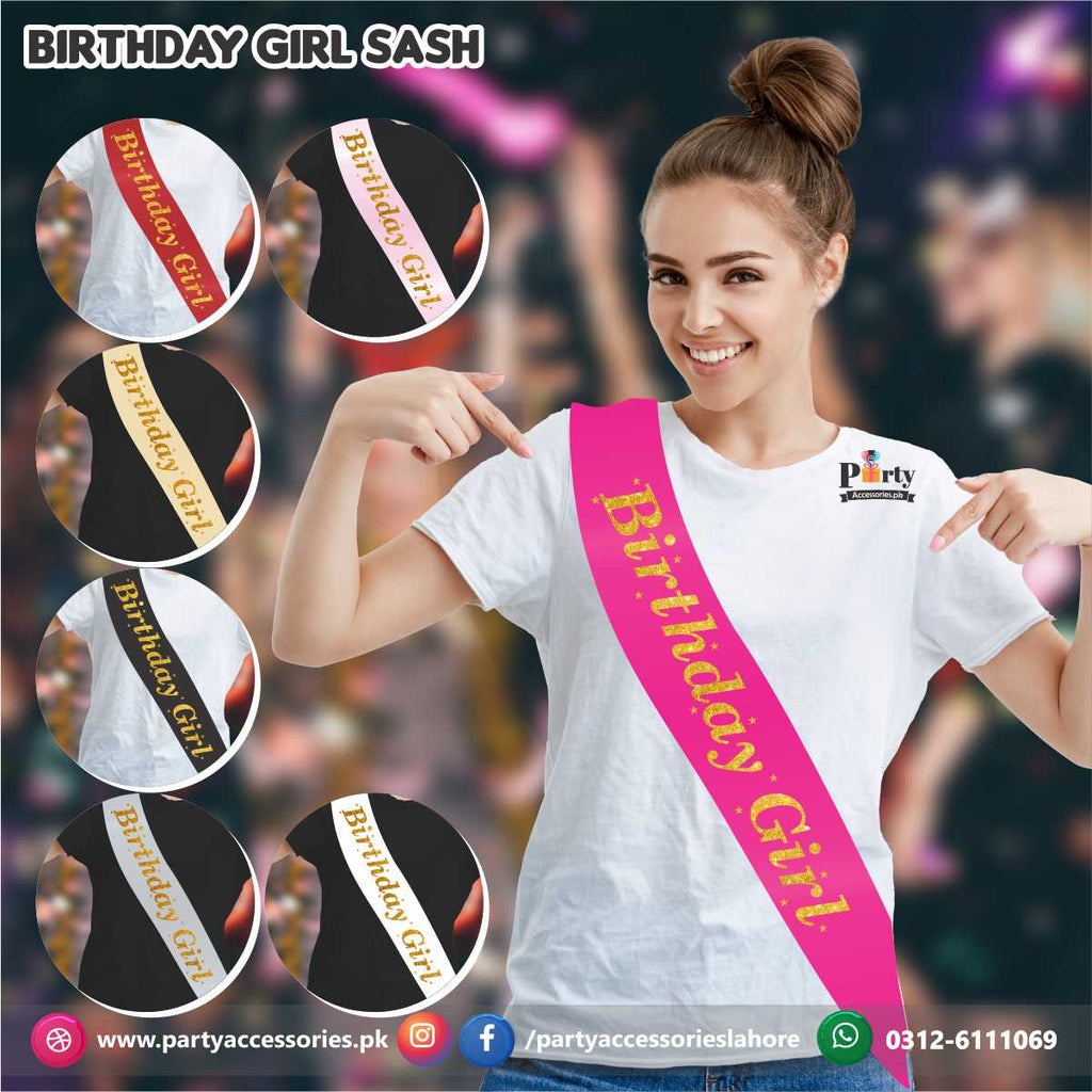 Birthday Girl sash | Bday girl sashes in assorted colors