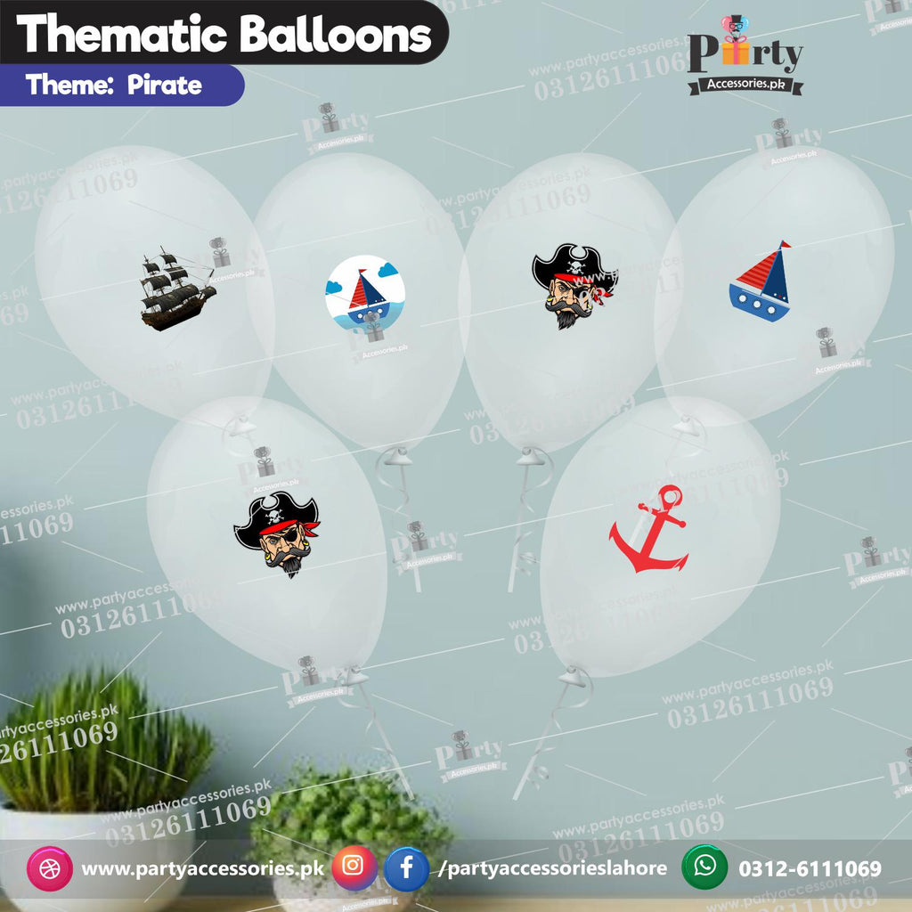 The Pirate theme transparent balloons with stickers 