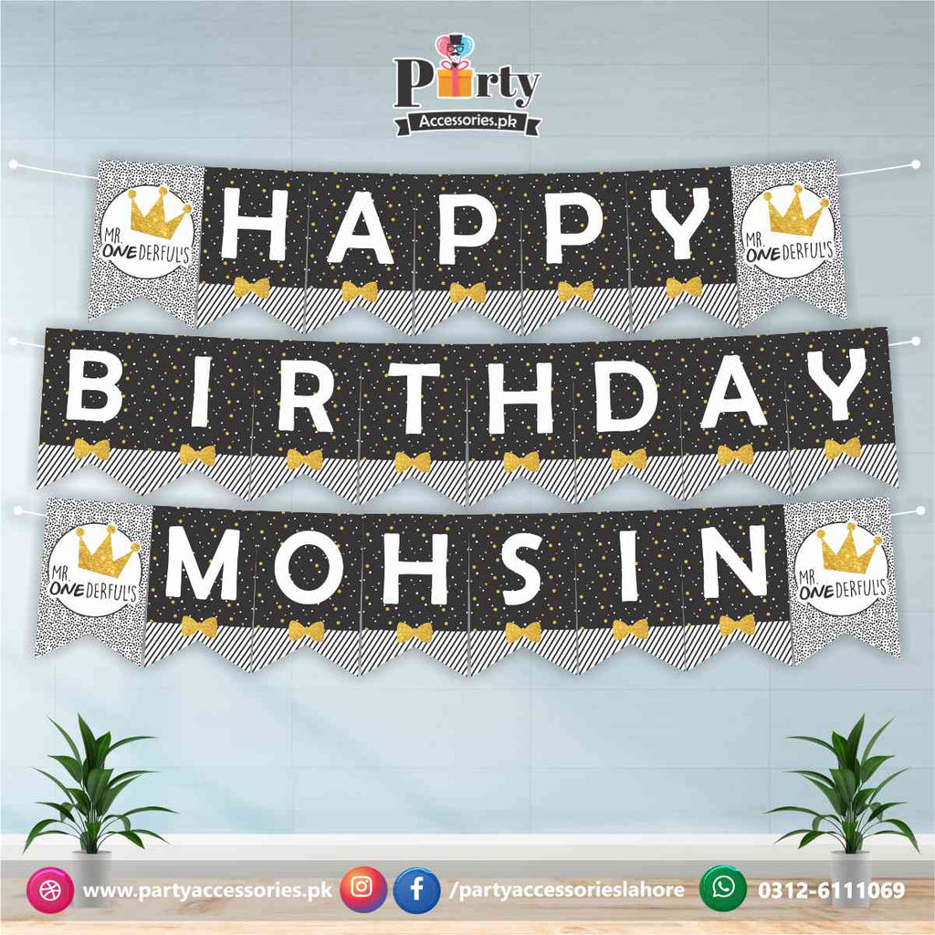 onederful theme birthday wall decoration banner