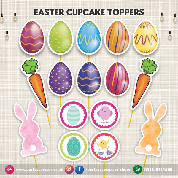 Easter Decorations 2022 | Cupcake Toppers set of 15