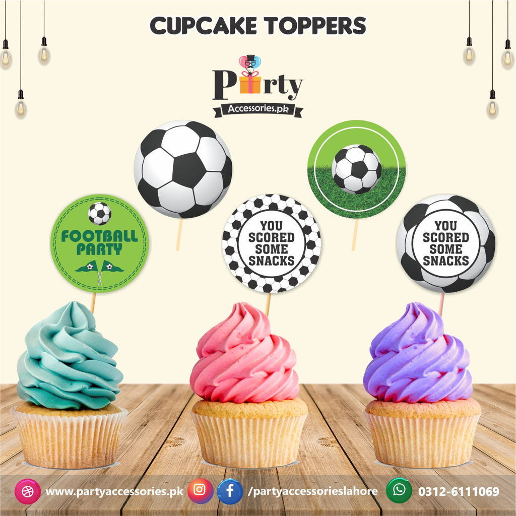 Football theme birthday party | cupcake Toppers 