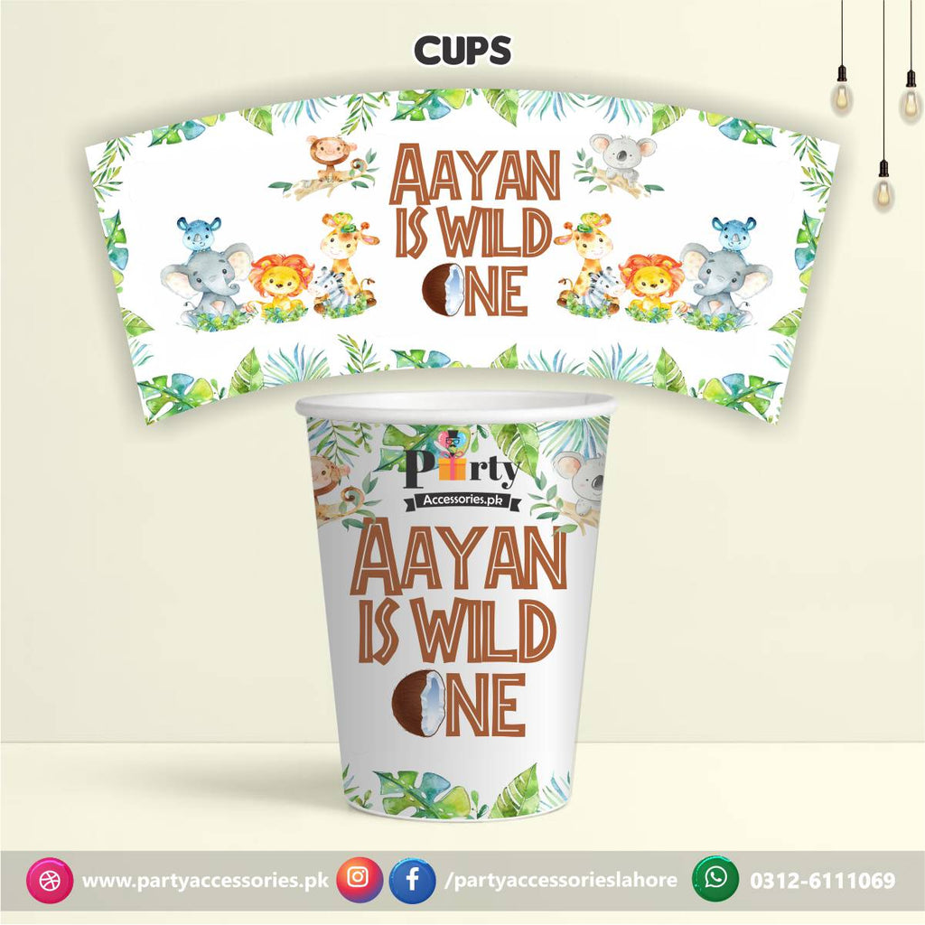 Customized Paper cups in Wild One Theme Birthday Party