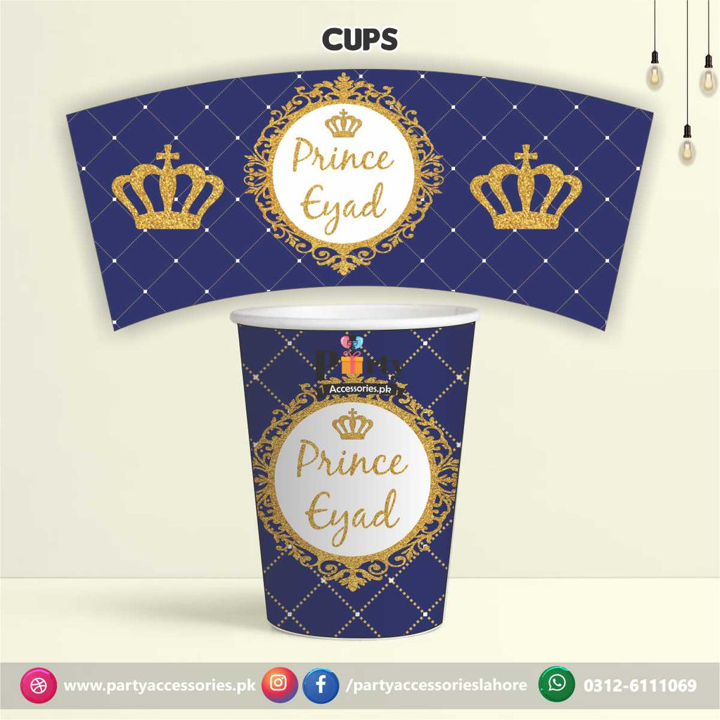 Customized disposable Paper CUPS for Prince Party theme party