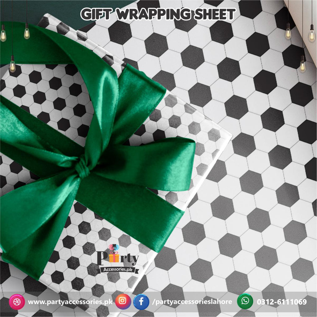 Gift wrapping sheets for Football theme birthday party