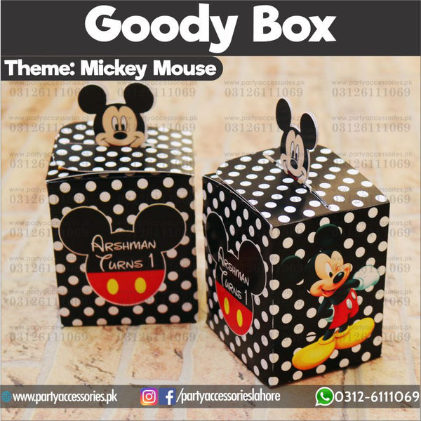 Customized Mickey Mouse theme Favor / Goody Boxes