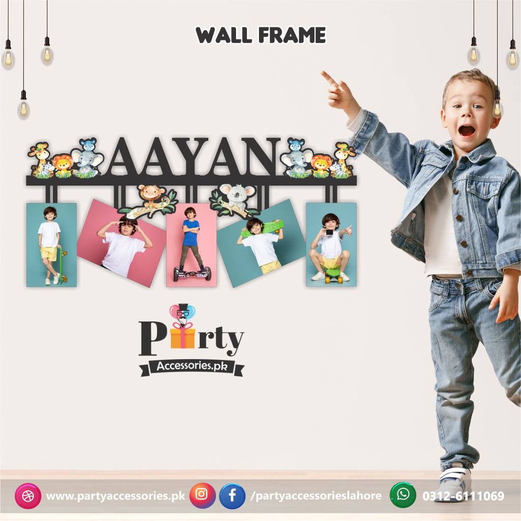 Customized Wall NAME frame in Wild One theme Birthday Party