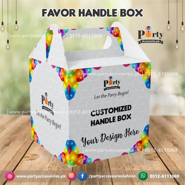Customized Printed Goody Box | Custom made goodie / Favor boxes | Pack of 6 Pcs