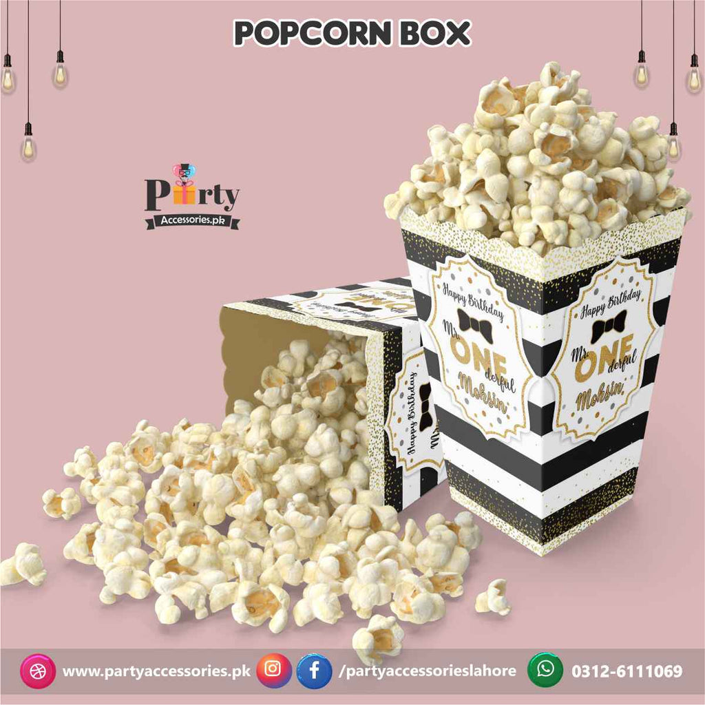 Onederful theme Birthday theme Popcorn boxes