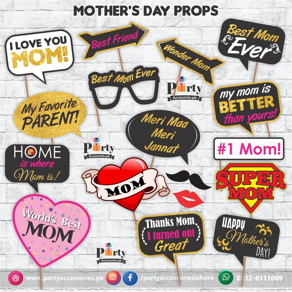 Mother's day Party Photo Props | mother's day Decorations