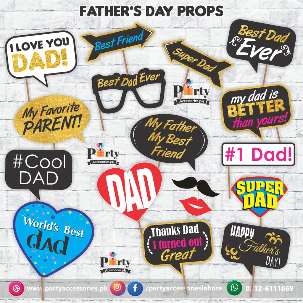 Fathers day decorations | Father's day photobooth Props set