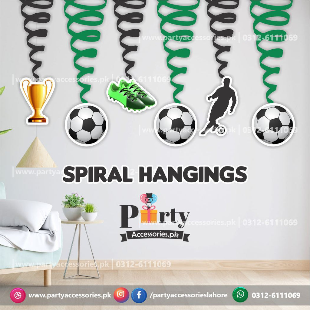 Spiral Hanging swirls in Football theme birthday party decorations 
