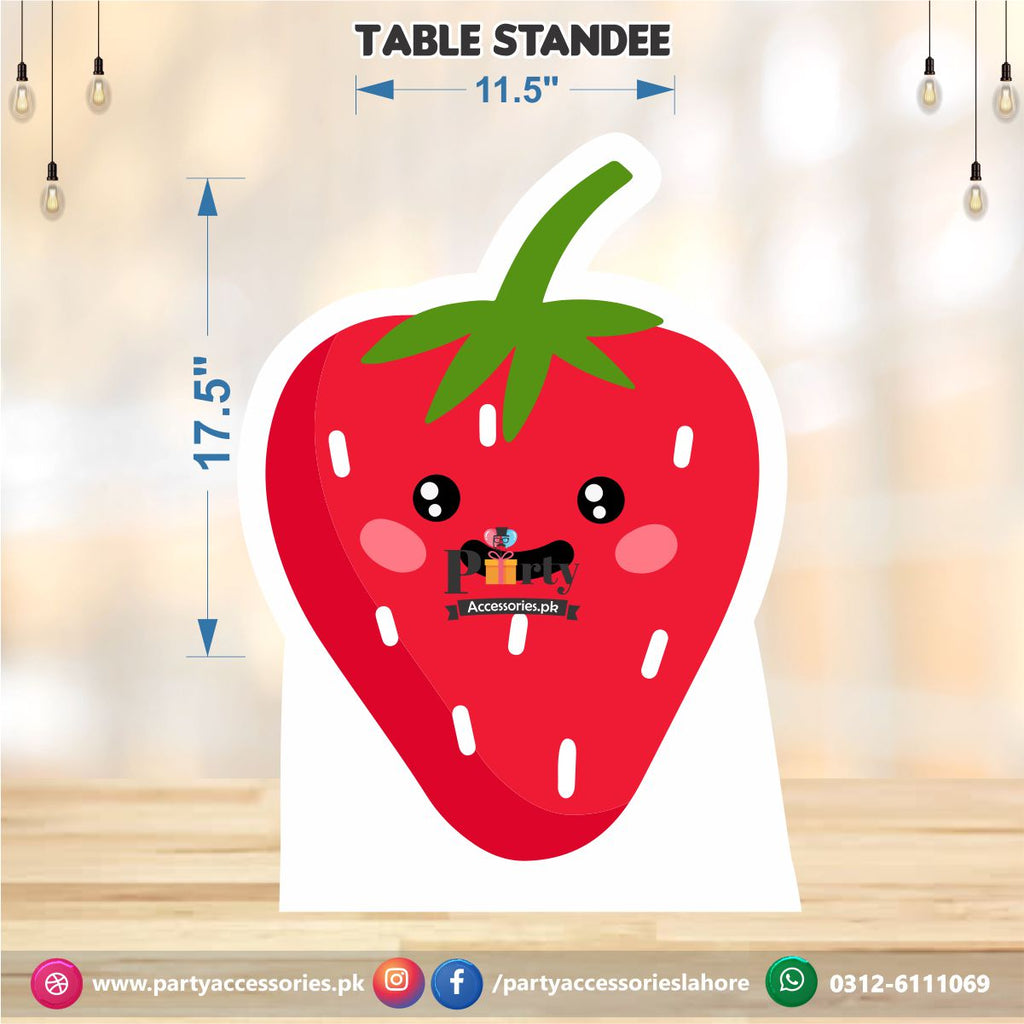 Tutti Fruiti theme Table standing character strawberry cutout