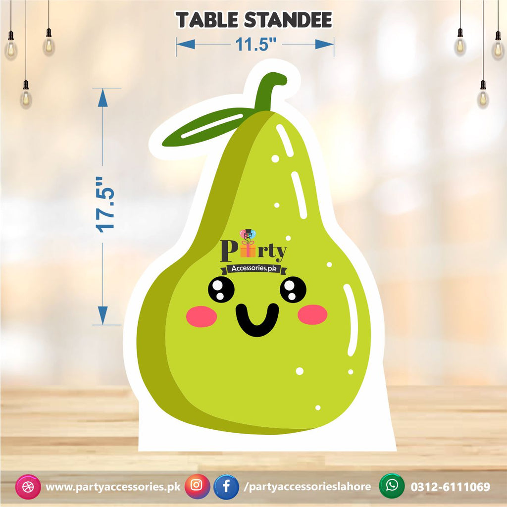 Tutti Fruiti theme Table standing Pear cutouts