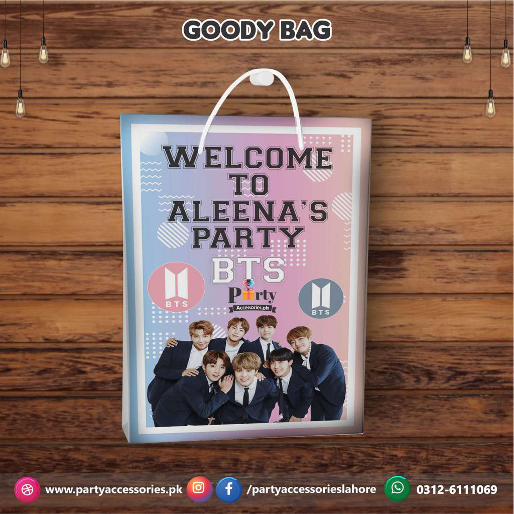 bts theme customized favor bags