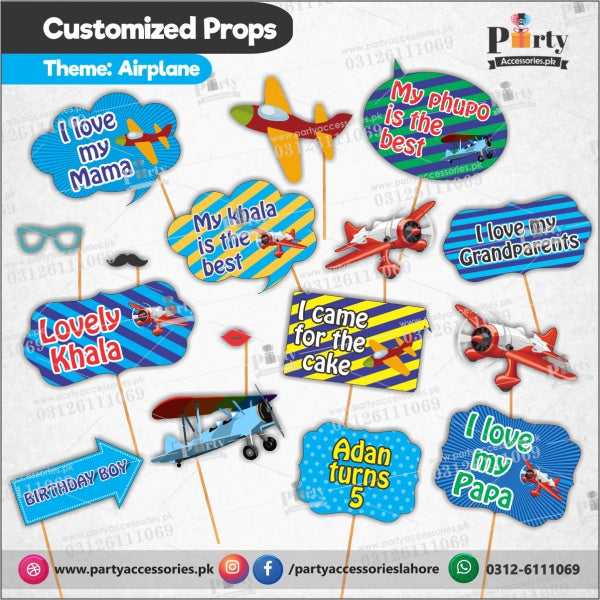 Customized props set for Air Plane theme birthday party