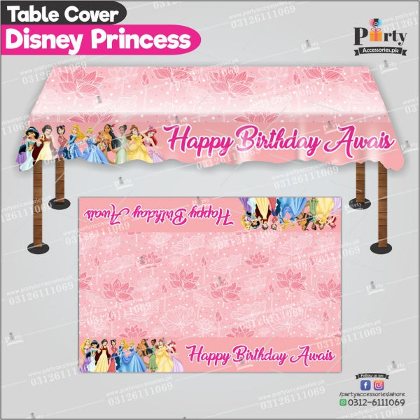 Customized Disney Princess Theme Birthday table top sheet