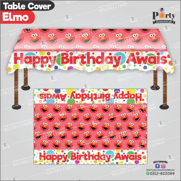 Customized Elmo Theme Birthday table top sheet cover