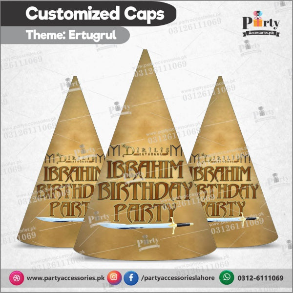 Customized caps in Ertugrul theme birthday party