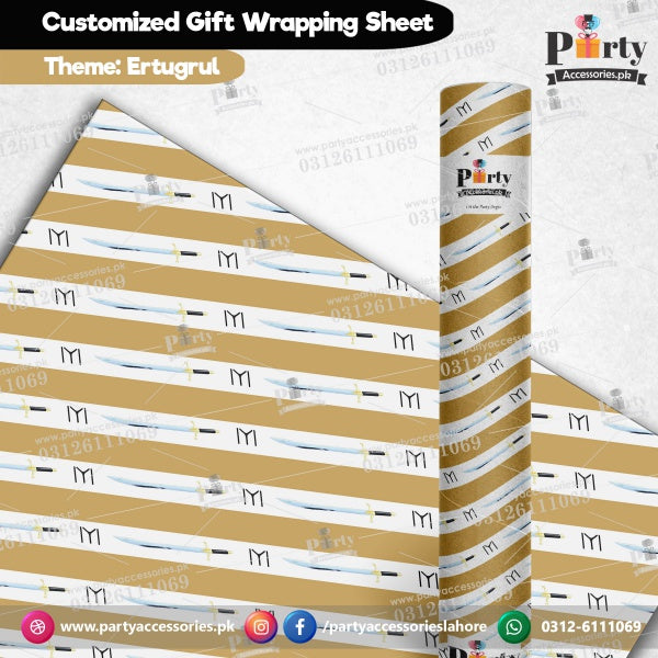 Gift wrapping sheets for Ertugrul theme birthday party