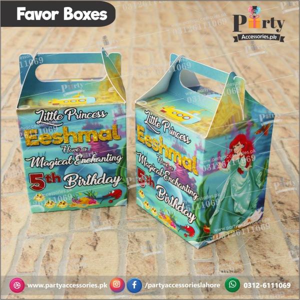 Mermaid theme customized goody boxes / favor boxes pop-out